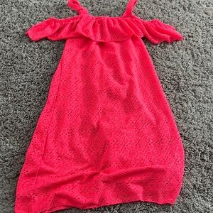 Pink off the should swim cover up